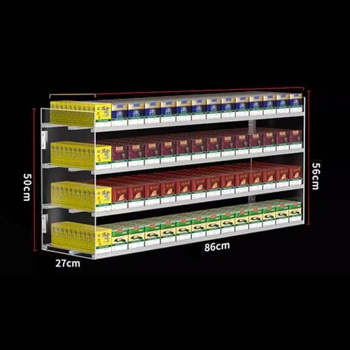 Organizador de cigarrillos rectangular transparente ideal para tiendas y estancos 2