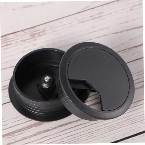 2pcs tapas para orificios de cables en escritorio para organizar cables bajo escritorios de computadora fácil instalación diseño simple para espacio de trabajo limpio miniatura 5