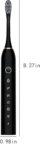 Miniatura 7 de Cepillo de dientes eléctrico para adultos, cepillo de dientes eléctrico con 8 cabezales de cepillo y caja de cepillo de dientes, 6 modos de
