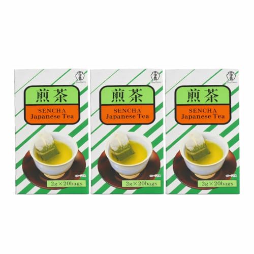 Image of UJInoTSUYU Sencha L Japanese Green Tea Bags | Sencha Premium Japanese Green Tea | Imported from Japan | Improve Metabolism | Rich in Antioxidants | 2gx20 Teabags (Pack of 3)