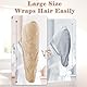 FREATECH Großes Mikrofaser Handtuch Haare 86 x 26 cm, Dicke Super Saugfähige Haarturbane für Nasses Haar, Anti-Frizz Haartrockentuch mit Gummiband für Frauen, Langes Dickes Lockiges Plopphaar, Kamel