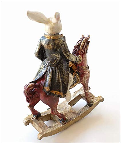 Amazon.co.jp: ラビット ロッキングホース 置物 おしゃれ オブジェ