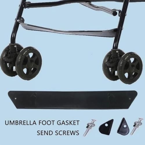 Schwarze Kinderwagen-Fußstütze, Ersatz-Kinderwagen-Verlängerung, Fußteil, Kinderwagen und Zubehör für Kinderwagen, Sitzeinlagen, Kinderwagen-Anschlüsse (37 cm)