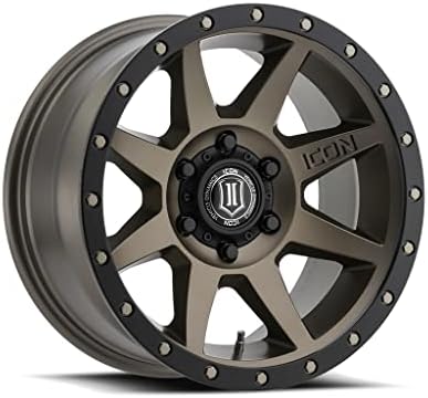Icon Alloys Rebound, Bronze, 17 x 8.5/6 x 5.5, 0mm Offset, 4.75" ...