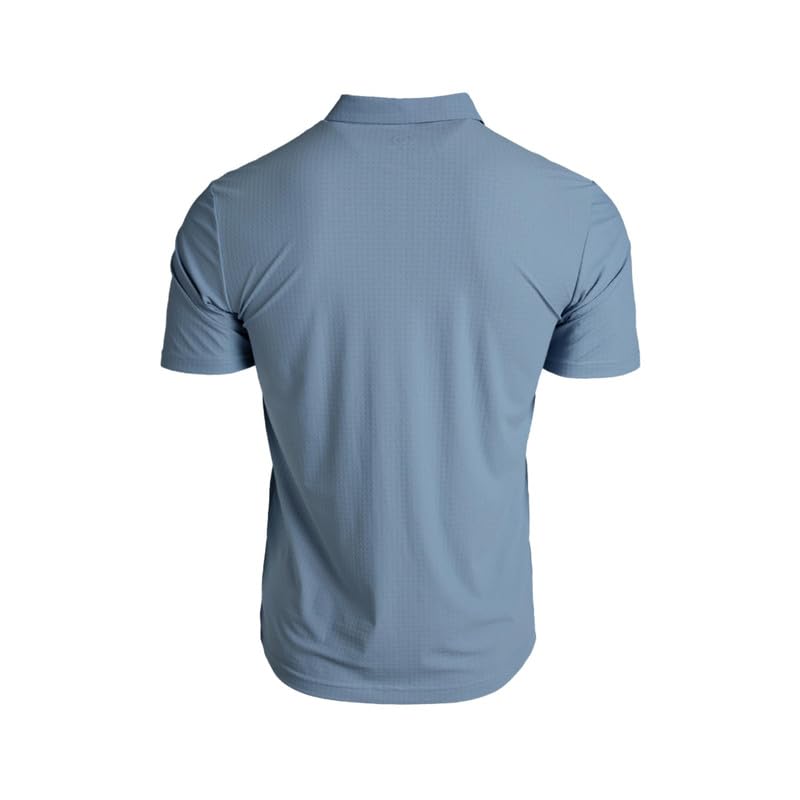 Izas Destin Polo Técnico de Hombre. Camiseta de Manga Corta Ligera y Transpirable para Actividades al Aire Libre y Uso Diario. Blue. XL