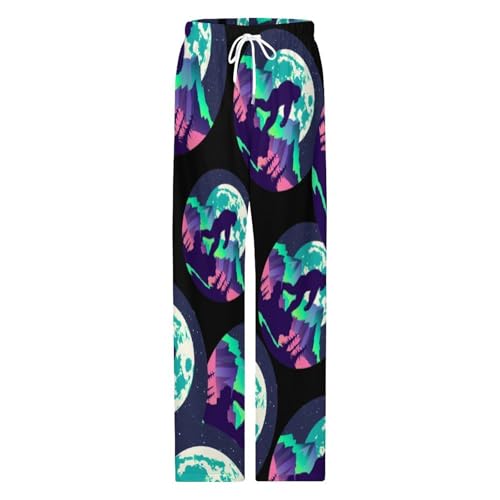 Mutli Color Forest Bigfoot Sasquatch Mens Pajama Pants Print Lounge Pant PJ Bottoms Sleepwear Loungewear4