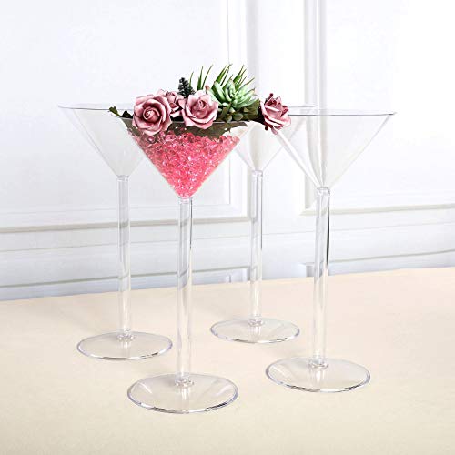 Efavormart 4 Sets of Wholesale Plastic Sturdy Centerpiece XL Martini Cup Stand Tabletop
