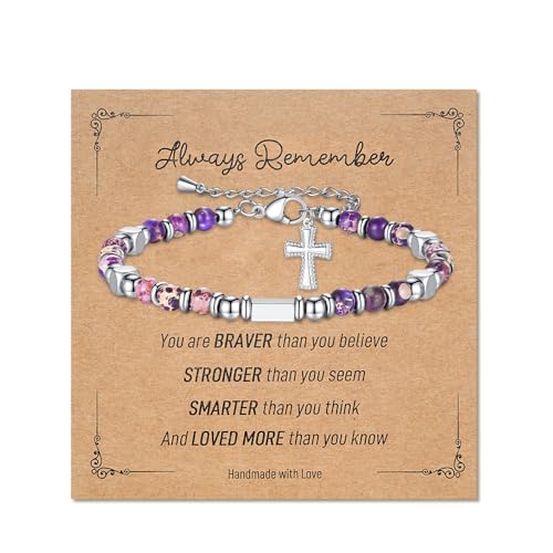 Easter Gift for Kids - Communion Baptism Confirmation First Penance Gifts for Girls - Cross Charm Bracelets Christian Jewelry for Girls Daughter Granddaughter