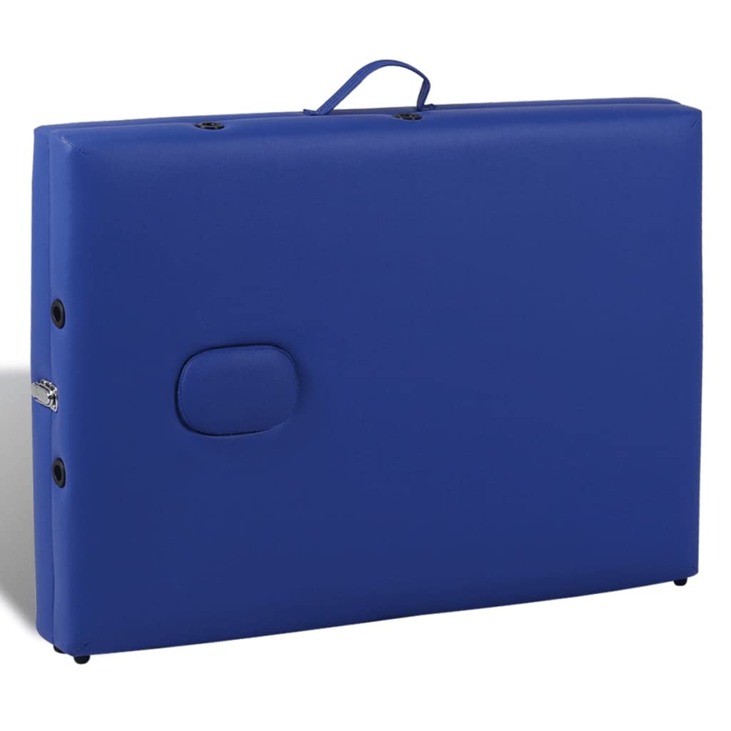 Table Pliable de Massage Bleu 3 Zones avec Cadre en Bois,Santé & beauté,Hygiène personnelle,Massage & Relaxation,Tables de Massage,16.85 kg-110079