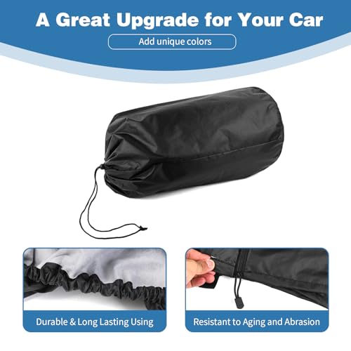 Image of for Challenger Car Cover Waterproof All Weather Full Car Covers Compatible with Dodge Challenger 2010-2024 Black