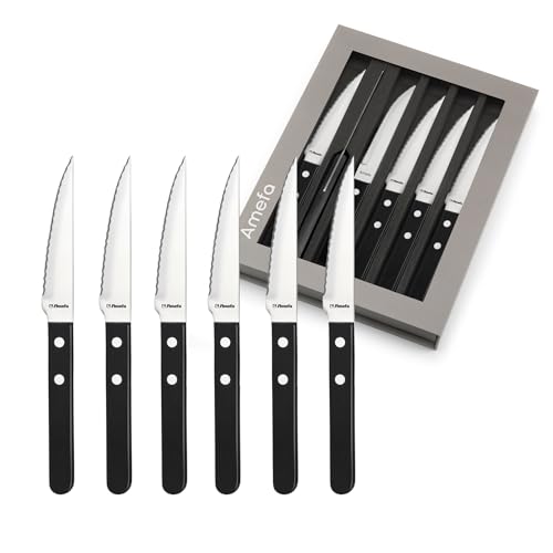 Amefa - 323146 - Lot DE 6 Couteaux Pizza Noir