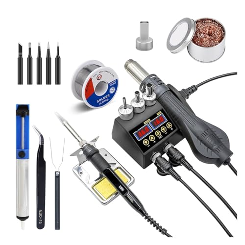 2 in 1 8898 ͂񂾕tXe[V 750W LCDfBXvC[NnڃXe[V gѓdb BGA SMD PCB ICCp ͂񂾕tc[ (8898 SET6)