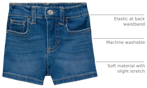 Gerber Toddler Unisex Denim Shorts, Light Blue Denim Wash, 18 Months - image 4