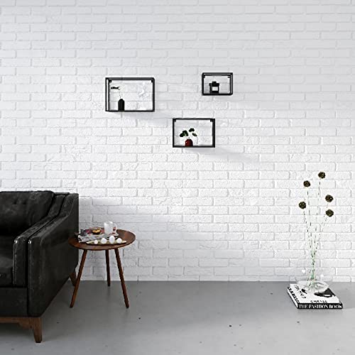 Étagères murales en métal noir gain de place pour rangement mural modulable