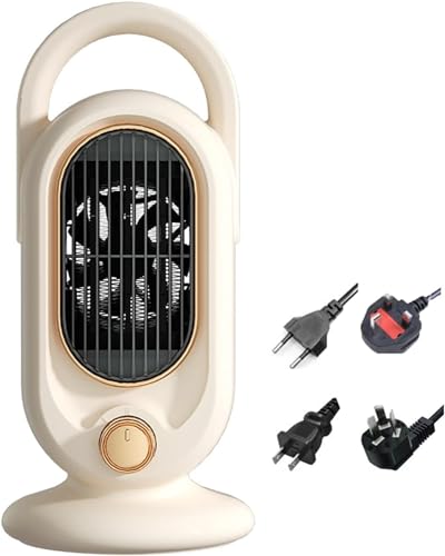 Calentador Eléctrico para Hogar, Calentador De Espacio,Calentadores for El Hogar Silencioso De Bajo Consumo,Calentadores De Ventilador De Cerámica Portátiles Ajustables De 2 Velocidades,Protección Con