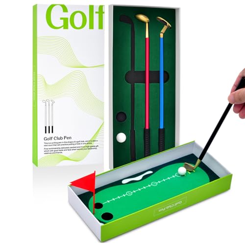 Jouet d'écriture liquide avec ensemble de stylos de club de golf pour adulte et fan