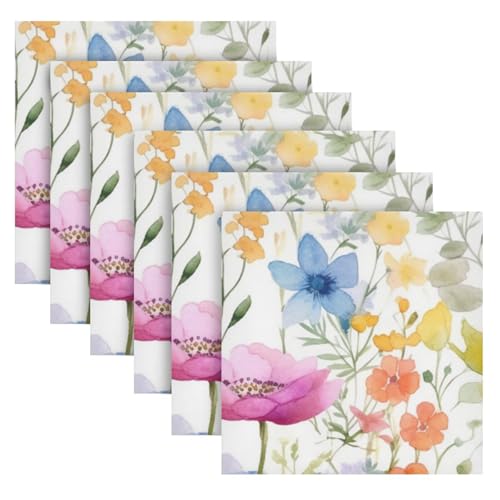 Servilletas de tela multicolor 20x20 pulgadas pack 6 miniatura 2