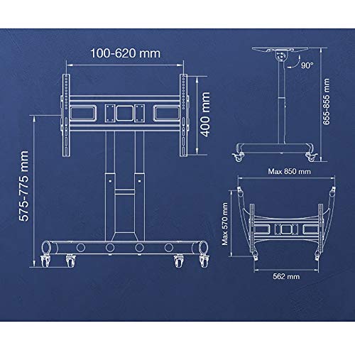 Soporte universal portátil para TV 32" a 70", base ajustable giratoria miniatura 2