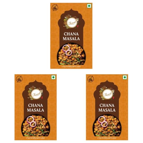 Image of Chounk 100% Pure Punjabi Chana Masala 100g Powder No Onion No Garlic Ready To Cook Powder Masala (Pack of 3)