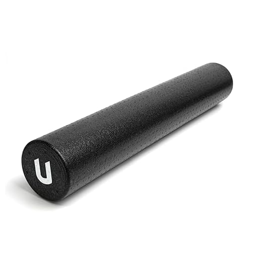 unycos - Rullo in Schiuma Dura EPP per Massaggio Muscolare, Foam Roller, Lunghezza【90 cm, Ø15 cm】Cilindro per Alleviare Punti Grilletto, Fitness, Pilates, Yoga, Palestra, Fisioterapia (Nero)
