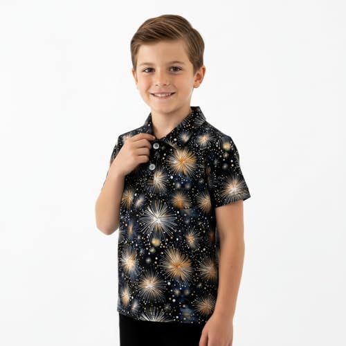 Image of Unique Baby Short Sleeve Collared Boys Polo Shirt, Toddler Kids Polo Shirts