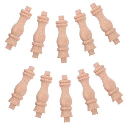 KONTONTY Balaustre De Madera Exquisito, Husillo De Madera De 62mm Para Decoración Del Hogar Y Restaurante, Mejora De Escaleras Y Decoración De Muebles, 10 Uds.