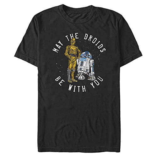 T-shirt Star Wars Droid Luck homme grande taille 3XL noir confortable