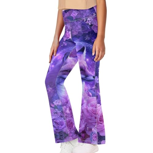Flared Yoga Pants for 5-14Y Girls Casual Wide Leg Sweatpants Kids Soft Long Trousers4