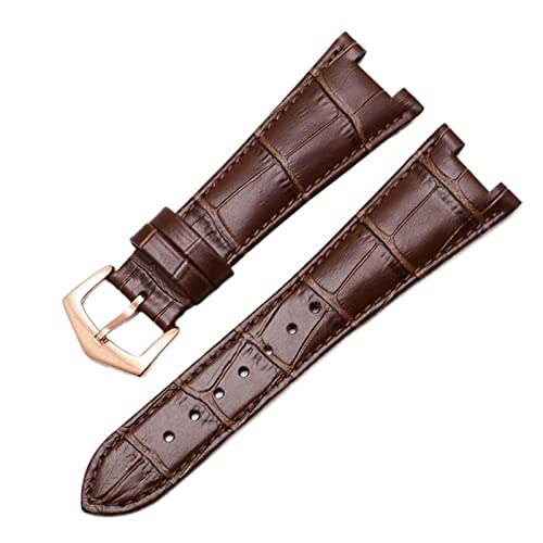 Bracelet de montre en cuir véritable pour Patek Philippe 5711 5712G Nautilus encoche 25mm