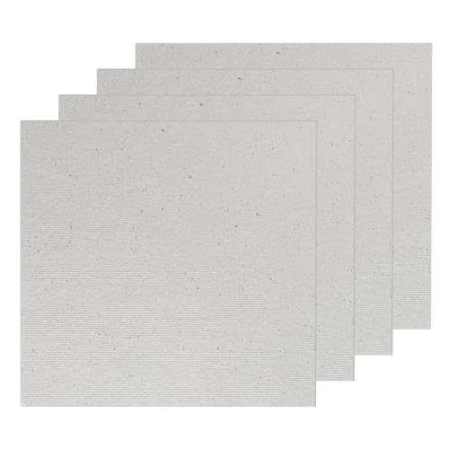 PATIKIL 5,1 x 5,1 in Microonde Guida Onda Copertura 4pz Universale Microonde Mica Piastre Foglio 0,4mm Spesso Ricambio Parte Calore Isolamento per Microonde Forno
