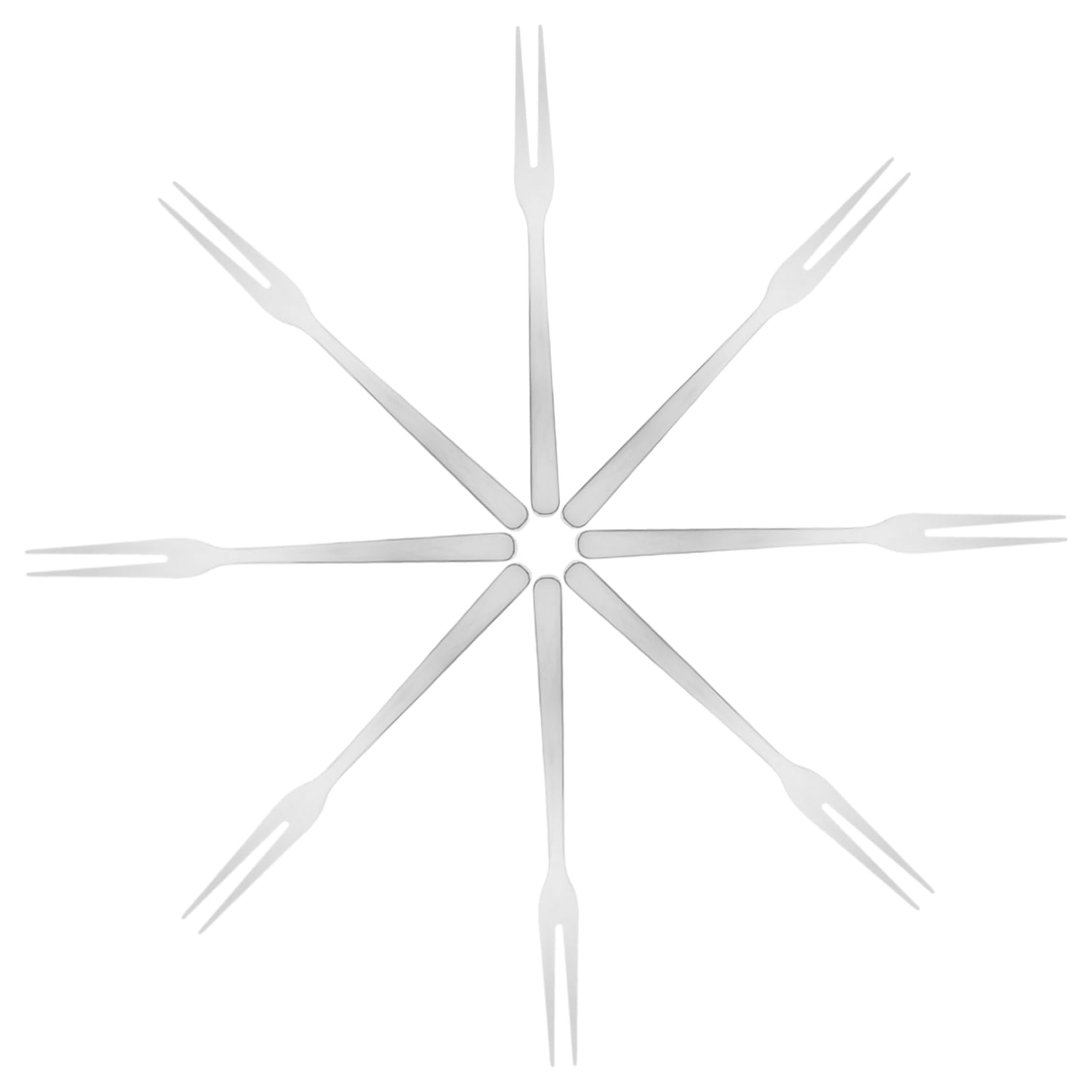 PLAFOPE 8 pezzi Forchette da Frutta in Inossidabile Design Ergonomico per Dessert Antipasti e Insalate Piccole Forchettine Resistenti ed Eleganti per Tavola