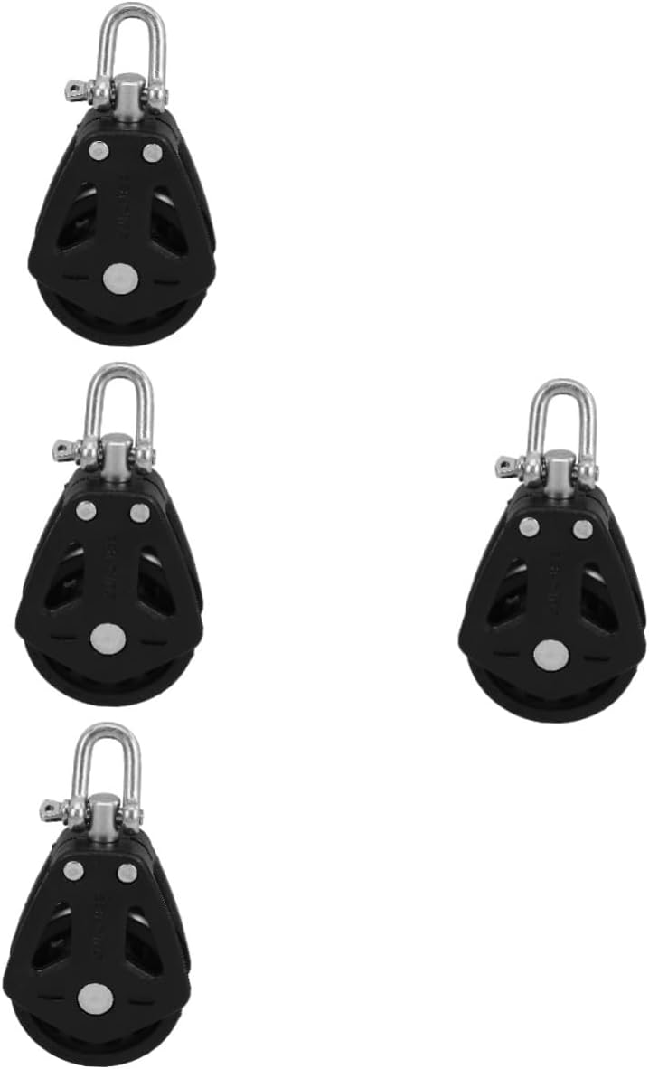 4pcs Pulley System Double Swivel Bearing Pulley for Gym Equipment Sailing and Home Use Easy to Install for Traction and Object Handling