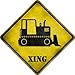 SMART BLONDE Crawler Tractor Xing Novelty Metal Crossing Sign CX-163