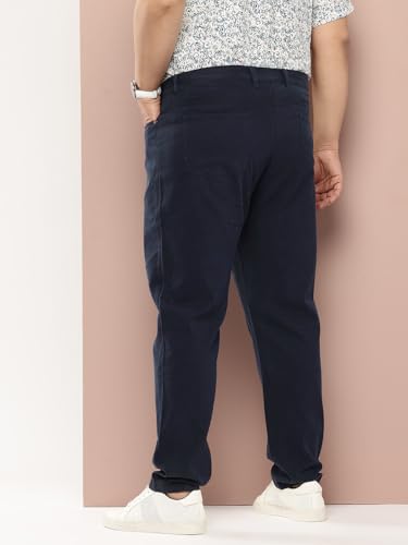 Image of Thomas Scott Men's | Smart | Plus Size | Regular Fit | 100% Cotton | Solid | 5 Pockets | Woven | Chinos | Trouser