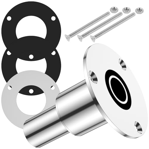 Thru Hull Exhaust Skin Stainless Steel 316 Fitting 24mm Tube Pipe Socket Hardware for Diesel Parking Heaters Boat Marine Car Truck with Screws and Washers(Straight)