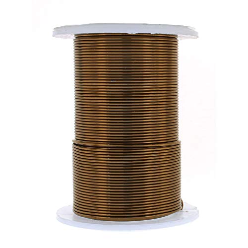 Image of The Beadsmith Wire Elements 20-Gauge Lacquered Tarnish-Resistant Copper Wire for Jewelry Making, 15 Yard, 13.72 Meter Spool (Antique Brass Color)