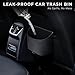 COZILO Leather Car Trash Can – Leakproof & Easy-to-Clean Car Trash Bin for Cars, SUVs & Trucks | Includes 60 Trash Bags, Easy Install, Black