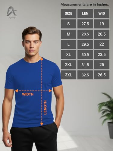 Image of Men's 100% Cotton Crew Neck T-Shirt | Regular Fit | Soft & Breathable | Casual Everyday Wear
