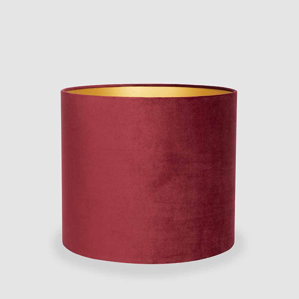 Uniqq Abat-jour velours rouge Ø 40 cm - 40 cm de haut