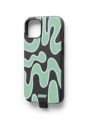 Coque iPhone 13 Graphic Tour noir housse protection microfibre cuir - 2