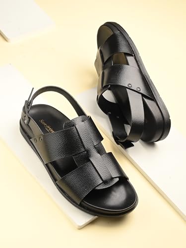 Image of San Frissco Men's Sandals with Open Toe Strap Slip On Chappal | Mens Sandals Perfect Fit for Summer and Rainy Season with Soft Footbed | Stylish Lightweight Trendy Floaters for Man