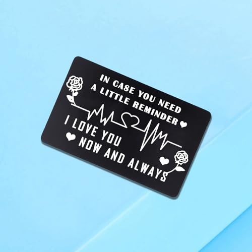 Ghloyza Valentine’s Day Gift for Him Her Engraved Wallet Card I Love You Gifts for Husband Boyfriend Wife Girlfriend Little Reminder Couple Wallet Insert Card Anniversary Wedding Birthday Gifts3