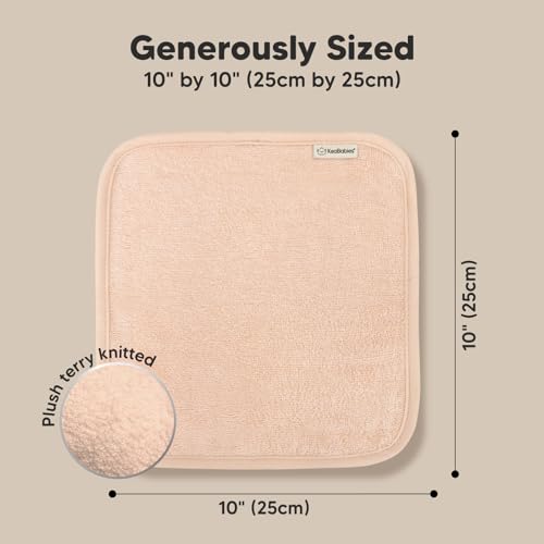 Image of 6-Pack Baby Washcloths - Soft Absorbent Viscose from Bamboo Washcloths for Face, Body, Baby Towels for Newborn, Kids, Toddlers, Infant, Gentle on Sensitive Skin, 10x10 Reusable Face Towels (Peachy)