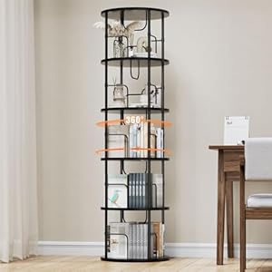 ALLSTAND Drehbares Bücherregal mit 5 Ebenen
