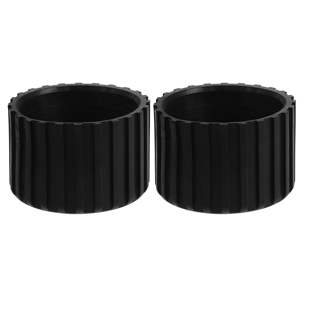 Healeved 2pcs Heavy Duty Rubber Leg Caps 50mm Non-Slip Floor Protectors for Fitness Equipment Treadmill Bike Exercise Machine Replacement Chair Feet Covers
