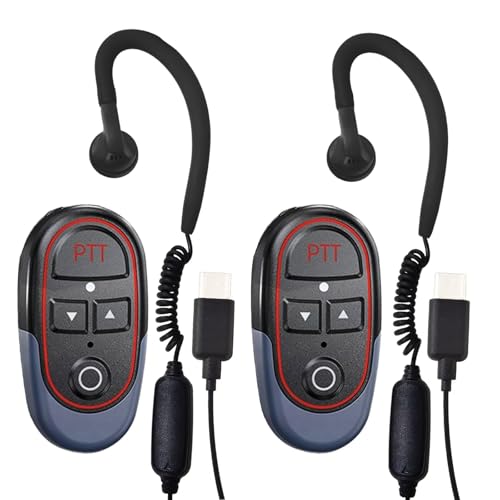 ELIDAIP T-M10P 2er Set Super Mini Funkgerät mit Headset KI-Sprachsteuerung