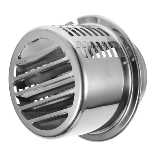 Garneck ステンレス製排気口カバー ラウンドエアベント 雨よけ換気口カバー 屋外換気扇用 天井壁取り付け可能 耐久性とモダンデザインでキ