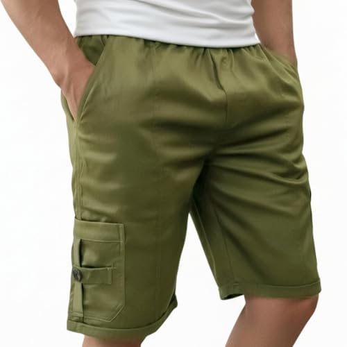 Image of NINQ Men's Half Cargo Shorts Featuring a Slim Yet Relaxed fit, Designed for Comfort. Stylish Casual Shorts with Functional Pockets, Perfect for Casual wear.