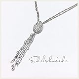 festtagsmode kinder  edles Collier mit funkelndem Anhänger in 925/- Sterling Silber rhod + Zirkonia 50 cm