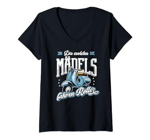 Die coolsten Mädels Fahren Roller Motoroller Scooter Moped T-Shirt mit...